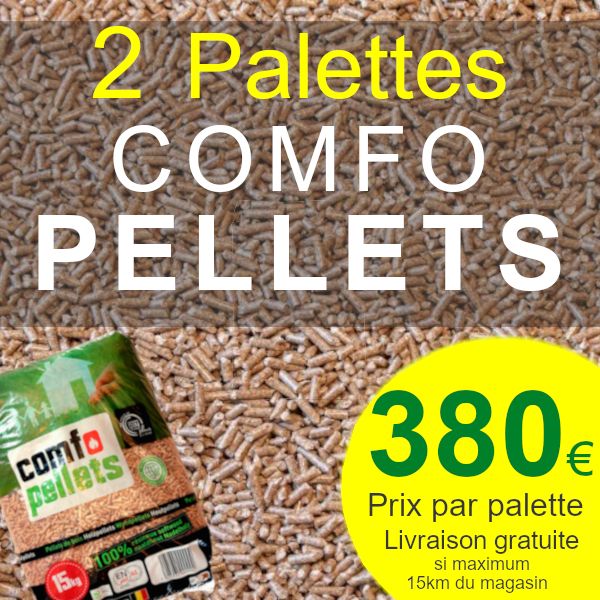 Promotion pellets 2 pal Comfo Pellets Liège Namur Bois Moderne